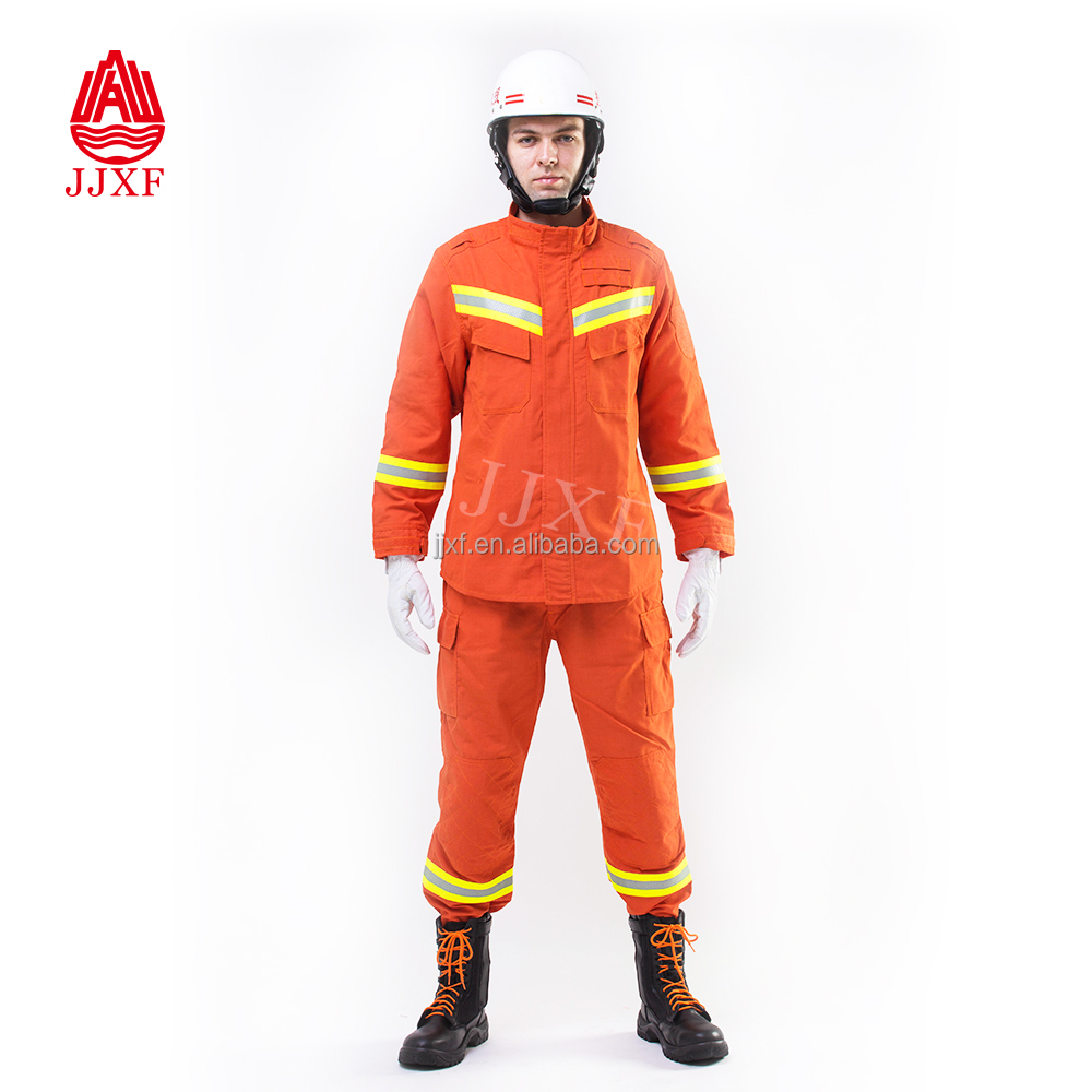  China businesses reflective fireproof fire fighter rescue suit for fire fighting